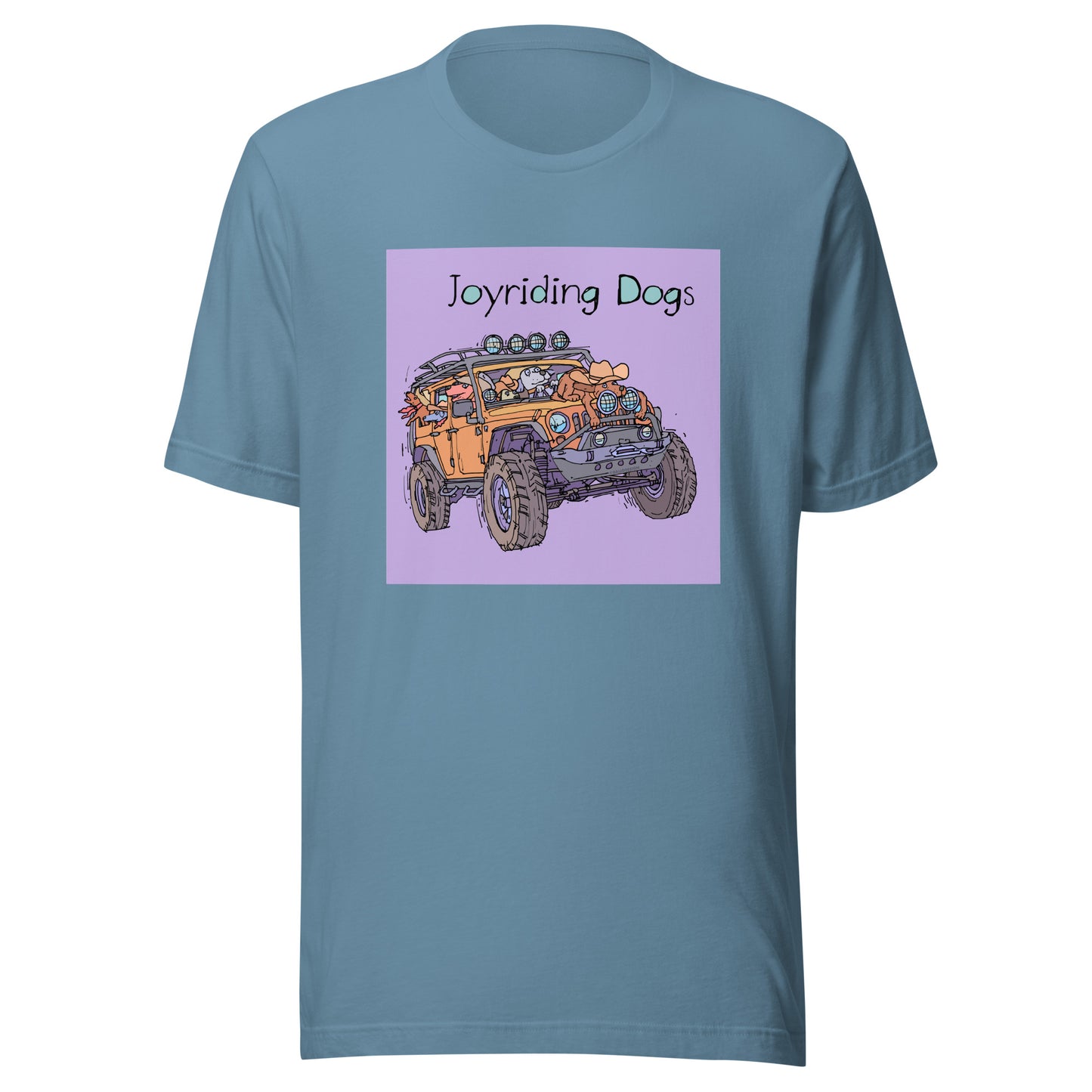 Cowboy Joyriding Dogs - Yellow Jeep - Unisex t-shirt