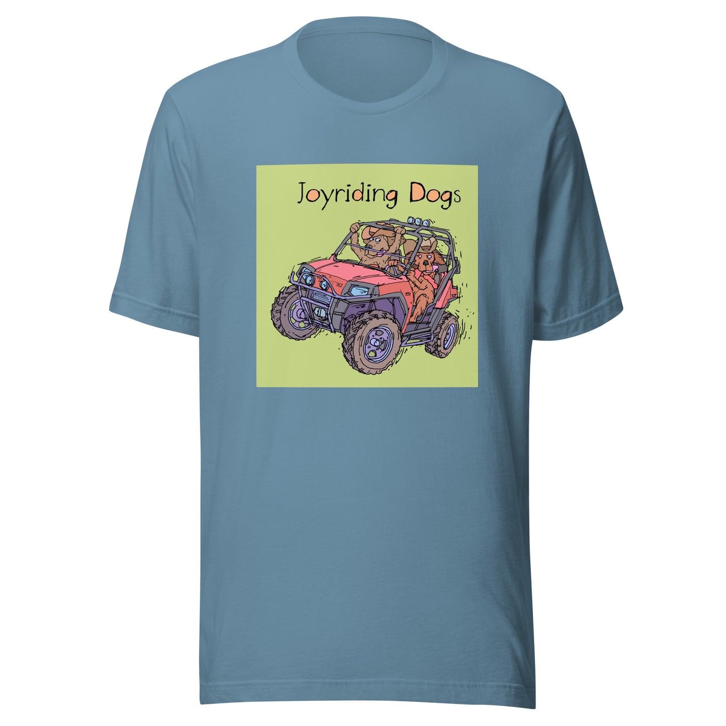 Cowboy Joiyriding Dogs - Two Riders in One Red ATV - Unisex t-shirt