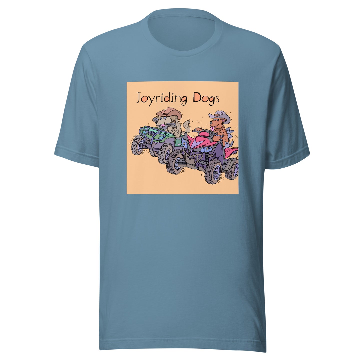 Cowboy Joyriding Dogs - Two ATVs - Unisex t-shirt
