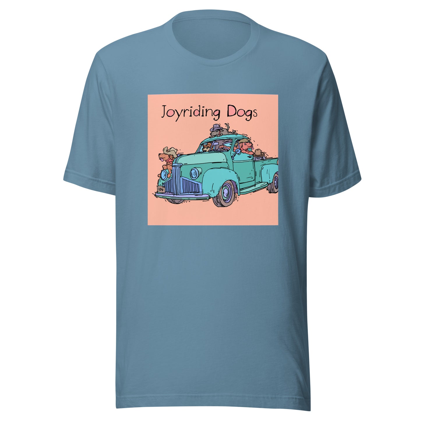 Cowboy Joyriding Dogs - Green Pickup - Unisex t-shirt