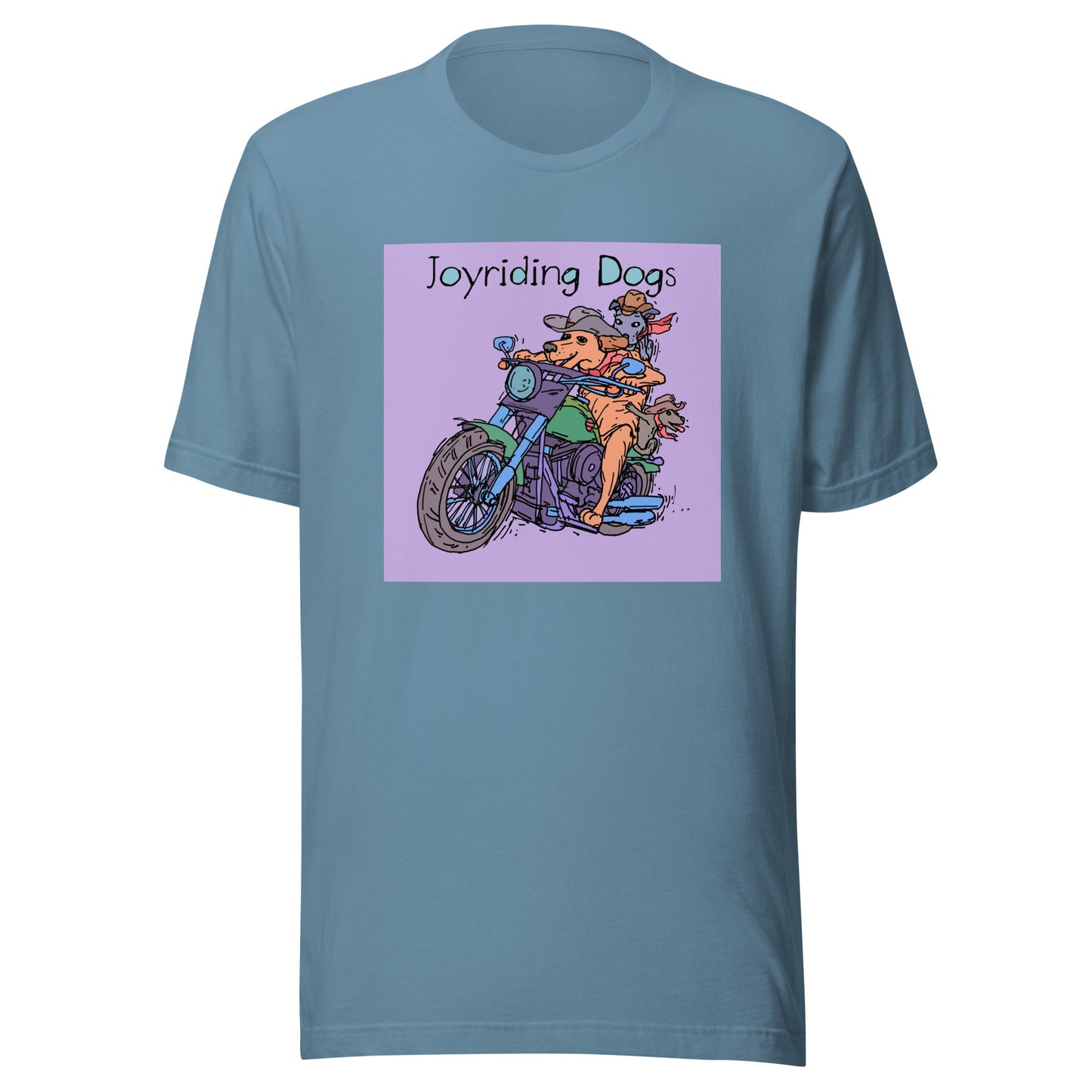 Cowboy Joyriding Dogs - Two Riders Green Motorcycle - Unisex t-shirt