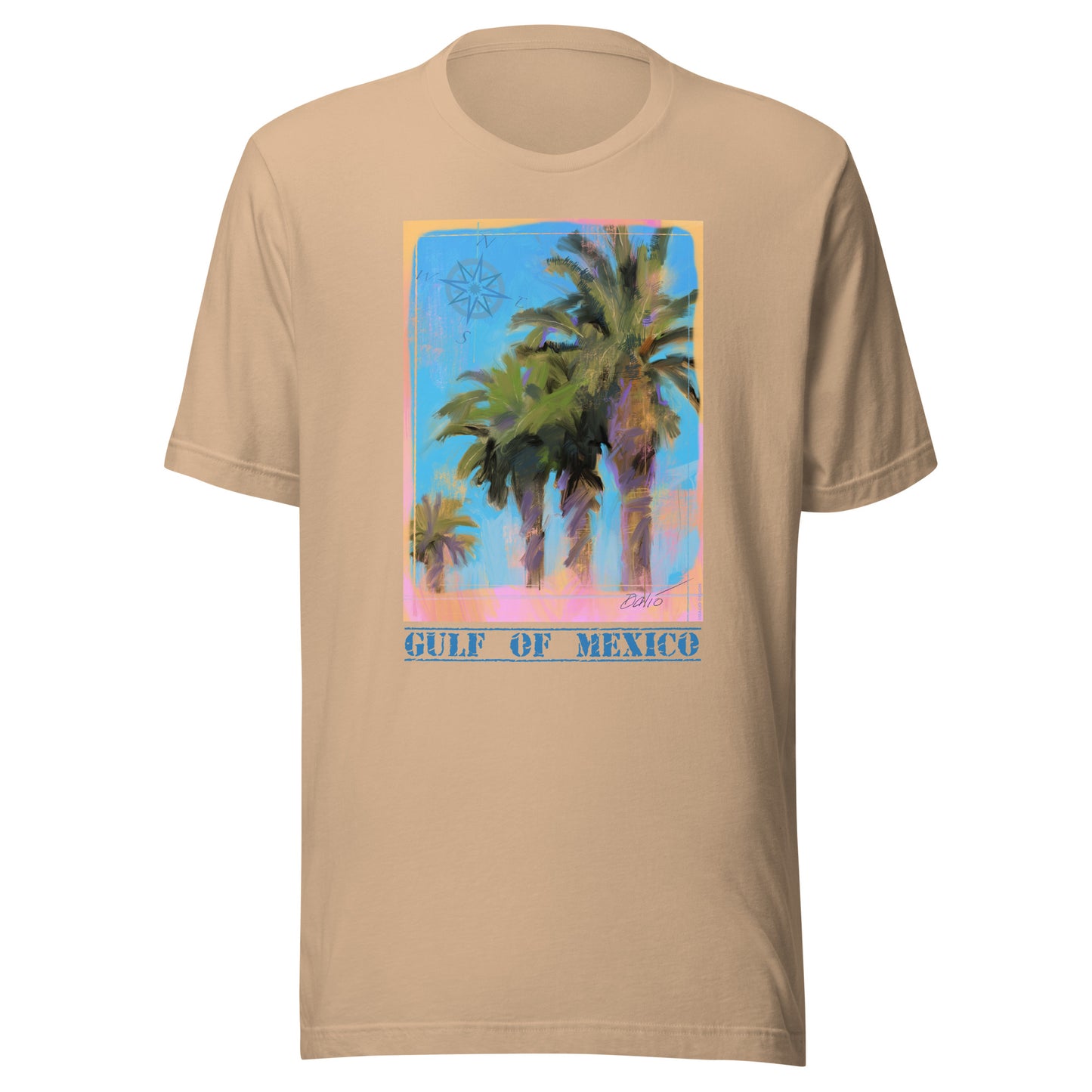 Gulf of Mexico - Palms - Dark Font - Unisex t-shirt