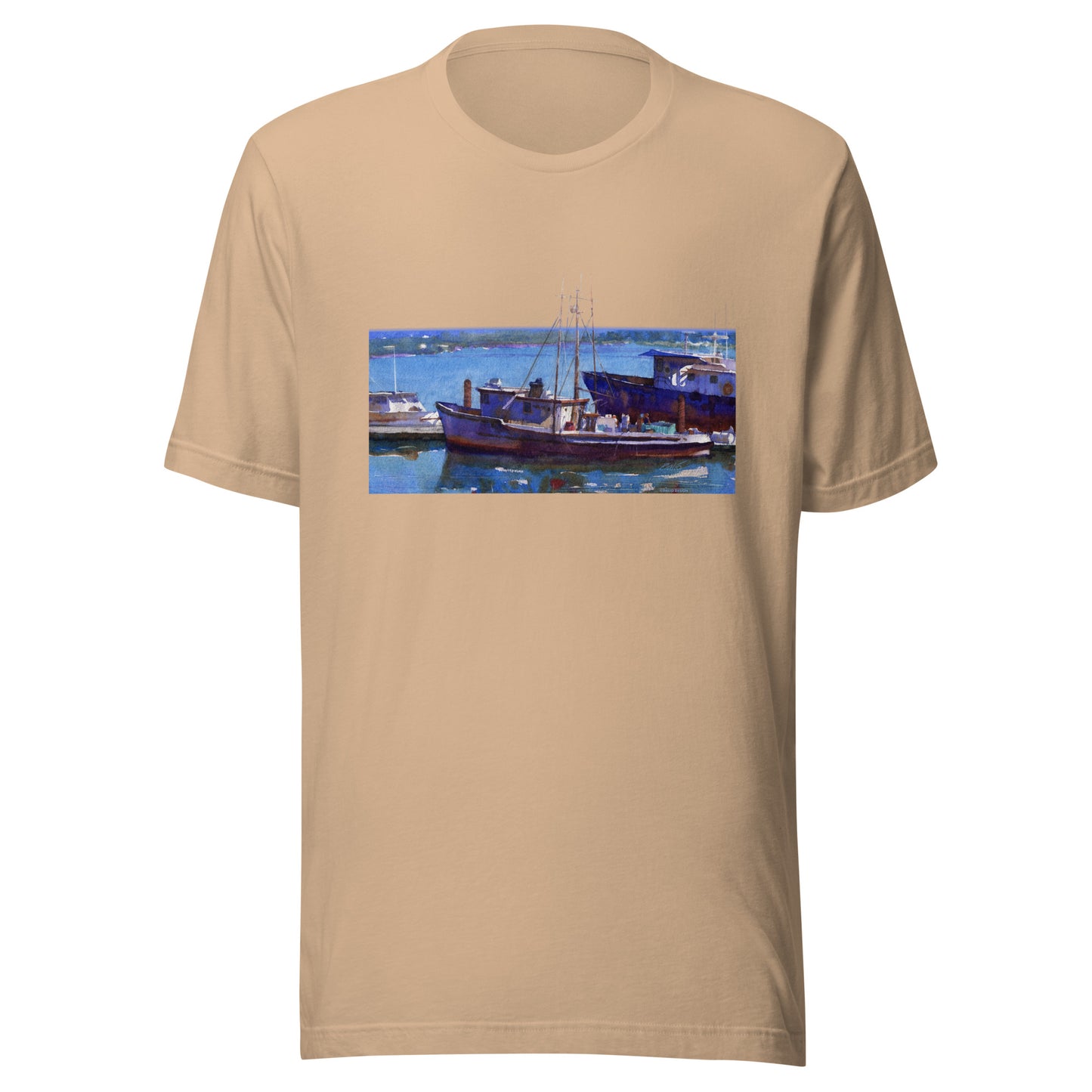 Fishing Boats - from watercolor - Unisex t-shirt