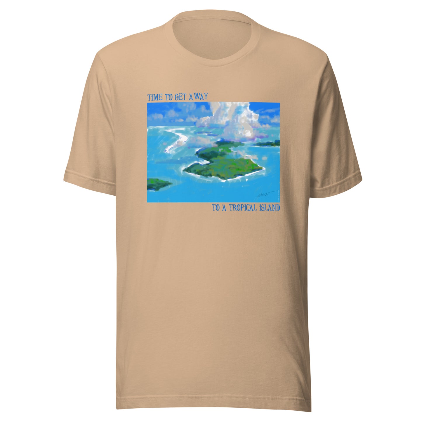 Time to Get Away - Island - Dark Font - Unisex t-shirt