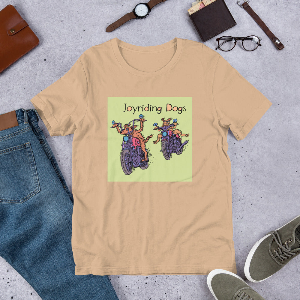 Joyriding Dogs - Two Motorcycles - Unisex t-shirt