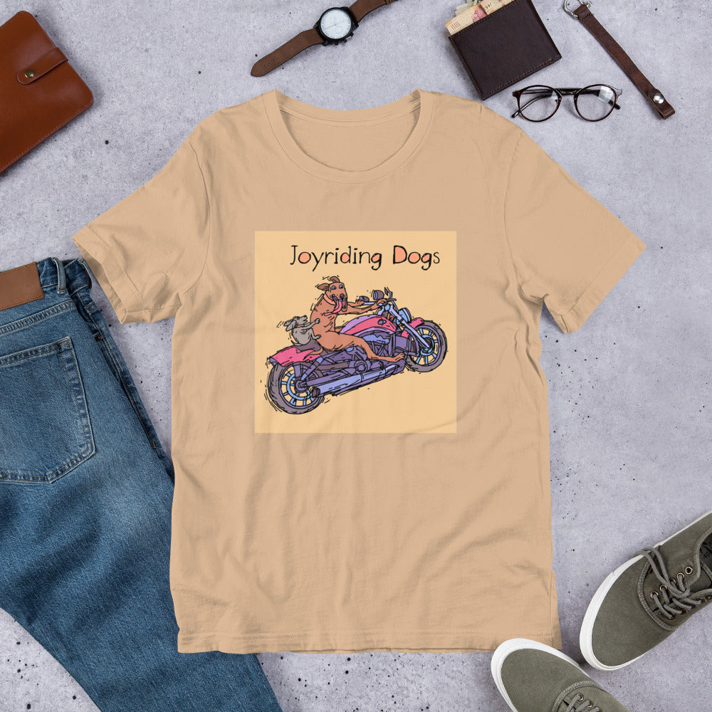 Joyriding Dogs - Two Riders Red Motorcycle - Unisex t-shirt