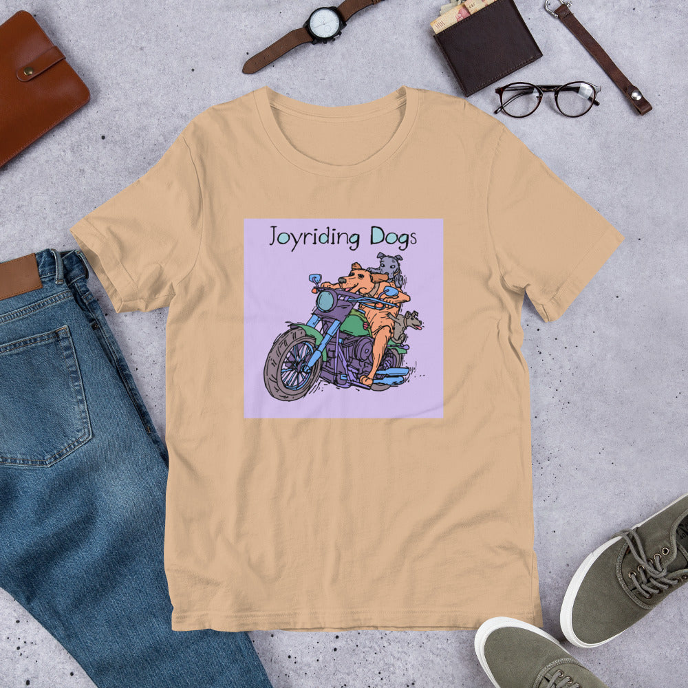 Joyriding Dogs - Two Riders Green Motorcycle - Unisex t-shirt