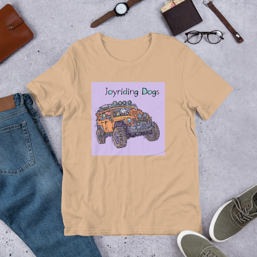 Joy Riding Dogs - Yellow Jeep - Unisex t-shirt