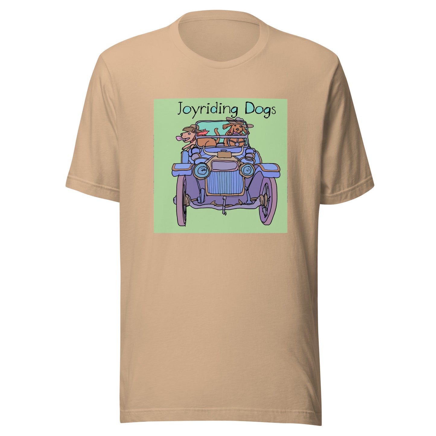 Cowboy Joyriding Dogs - Blue Car - Unisex t-shirt