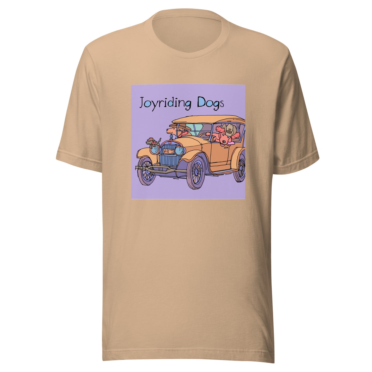 Cowboy Joyriding Dogs - Yellow Car - Unisex t-shirt