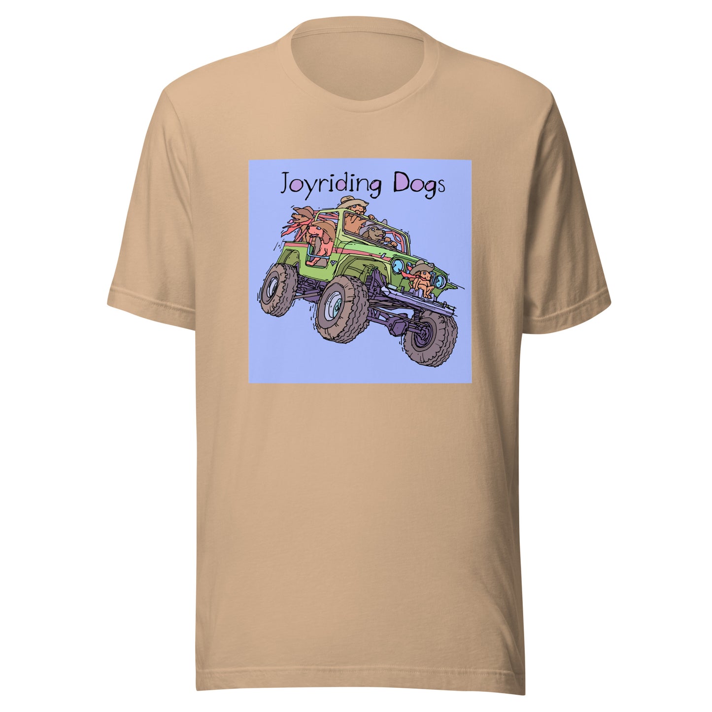 Cowboy Joyriding Dogs - Green Jeep - Unisex t-shirt