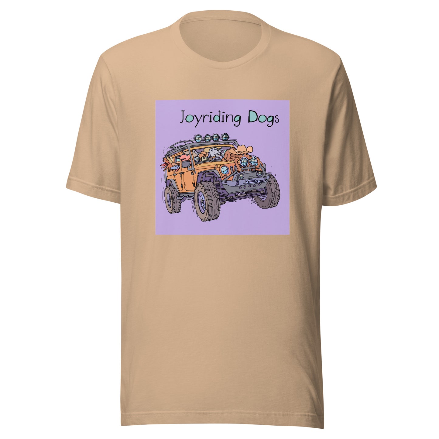 Cowboy Joyriding Dogs - Yellow Jeep - Unisex t-shirt
