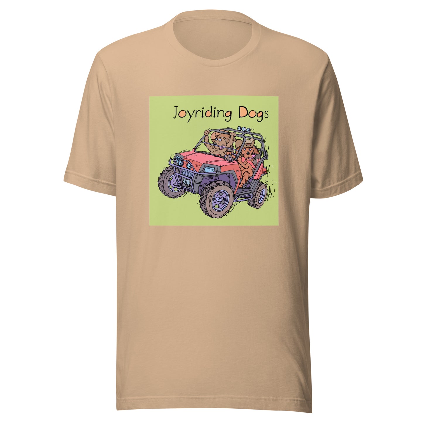 Cowboy Joiyriding Dogs - Two Riders in One Red ATV - Unisex t-shirt
