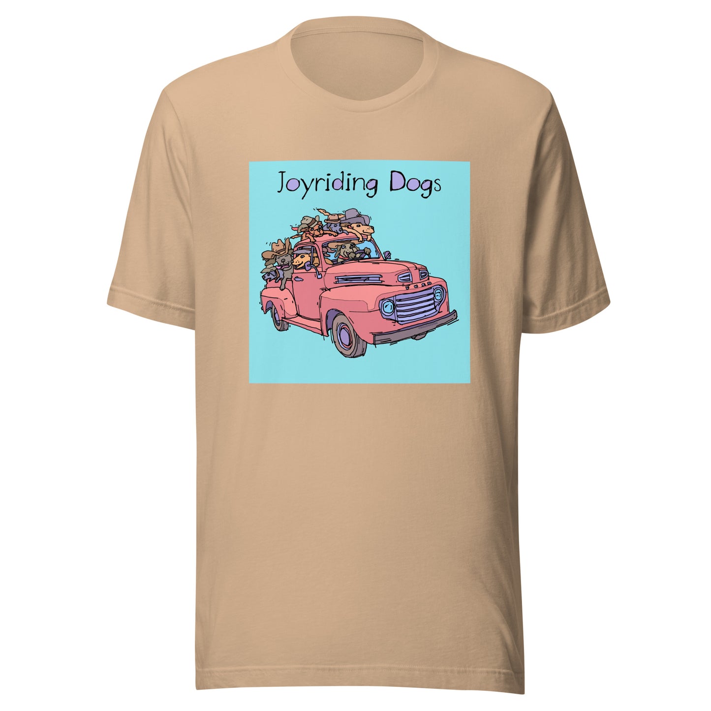 Cowboy Joyriding Dogs - Red Pickup - Unisex t-shirt