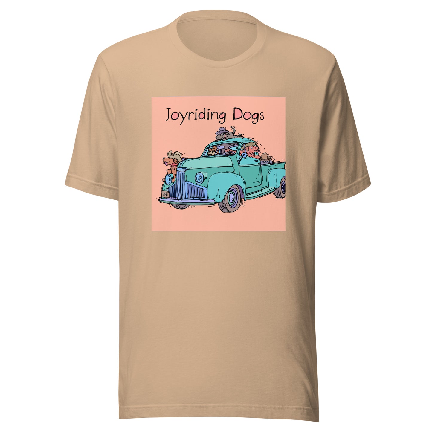 Cowboy Joyriding Dogs - Green Pickup - Unisex t-shirt