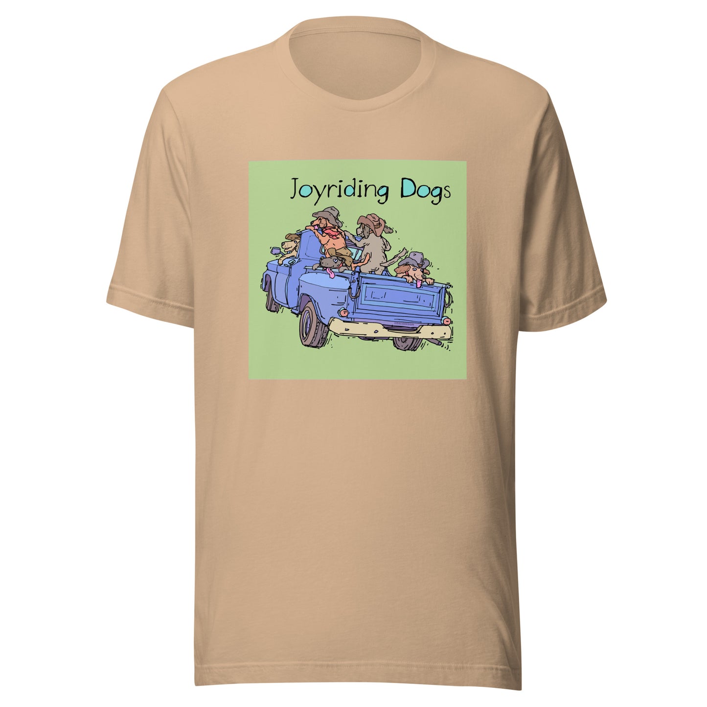 Cowboy Joyriding Dogs - Blue Pickup - Unisex t-shirt