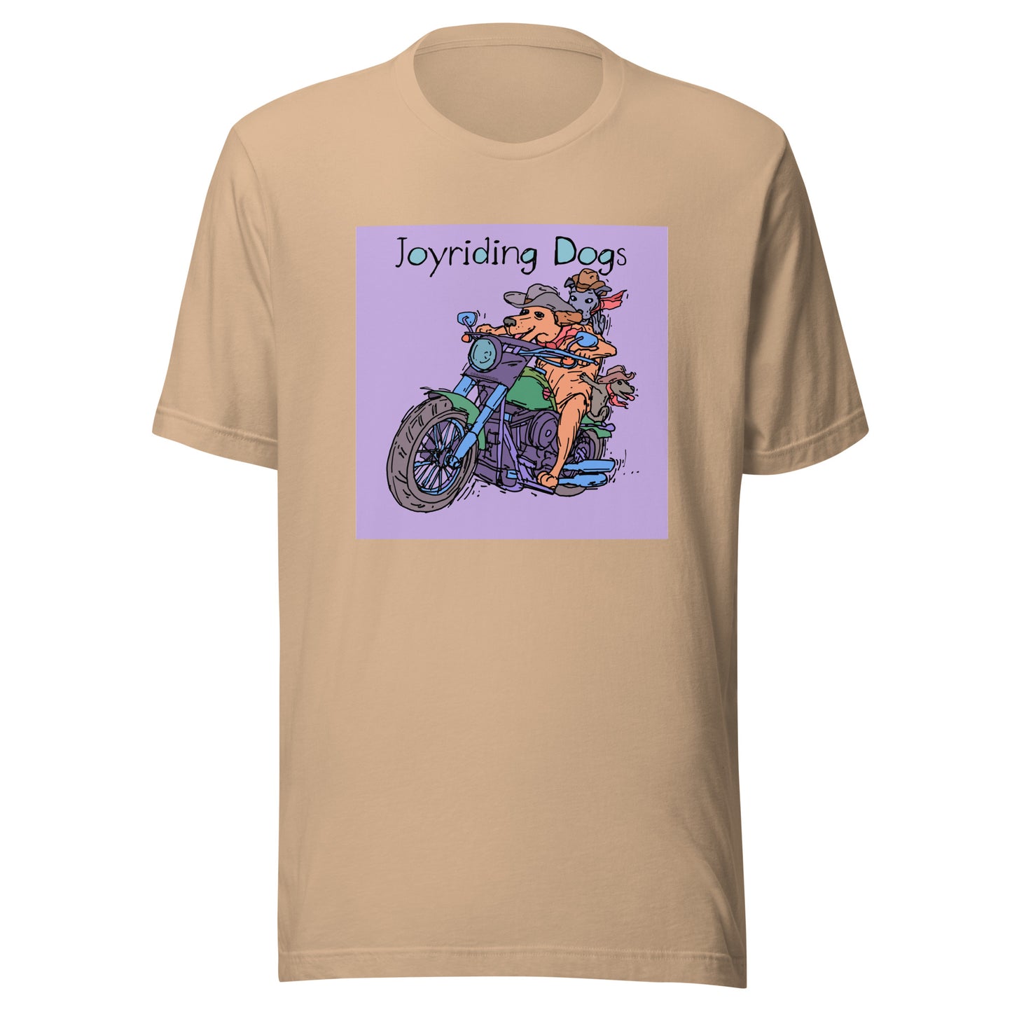 Cowboy Joyriding Dogs - Two Riders Green Motorcycle - Unisex t-shirt