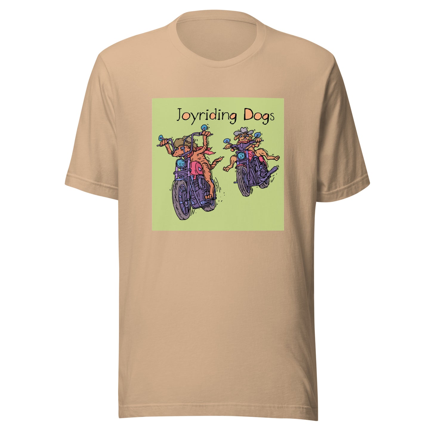 Cowboy Joyriding Dogs - Two Motorcycles - Unisex t-shirt