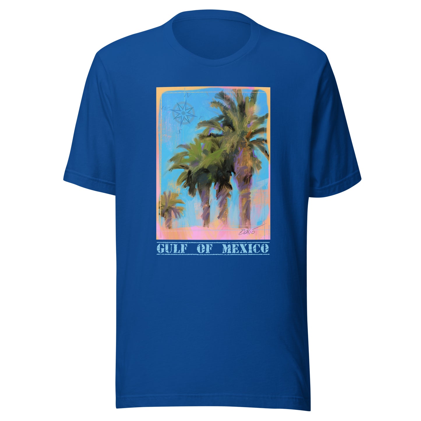 Gulf of Mexico - Palms - Light Font - Unisex t-shirt