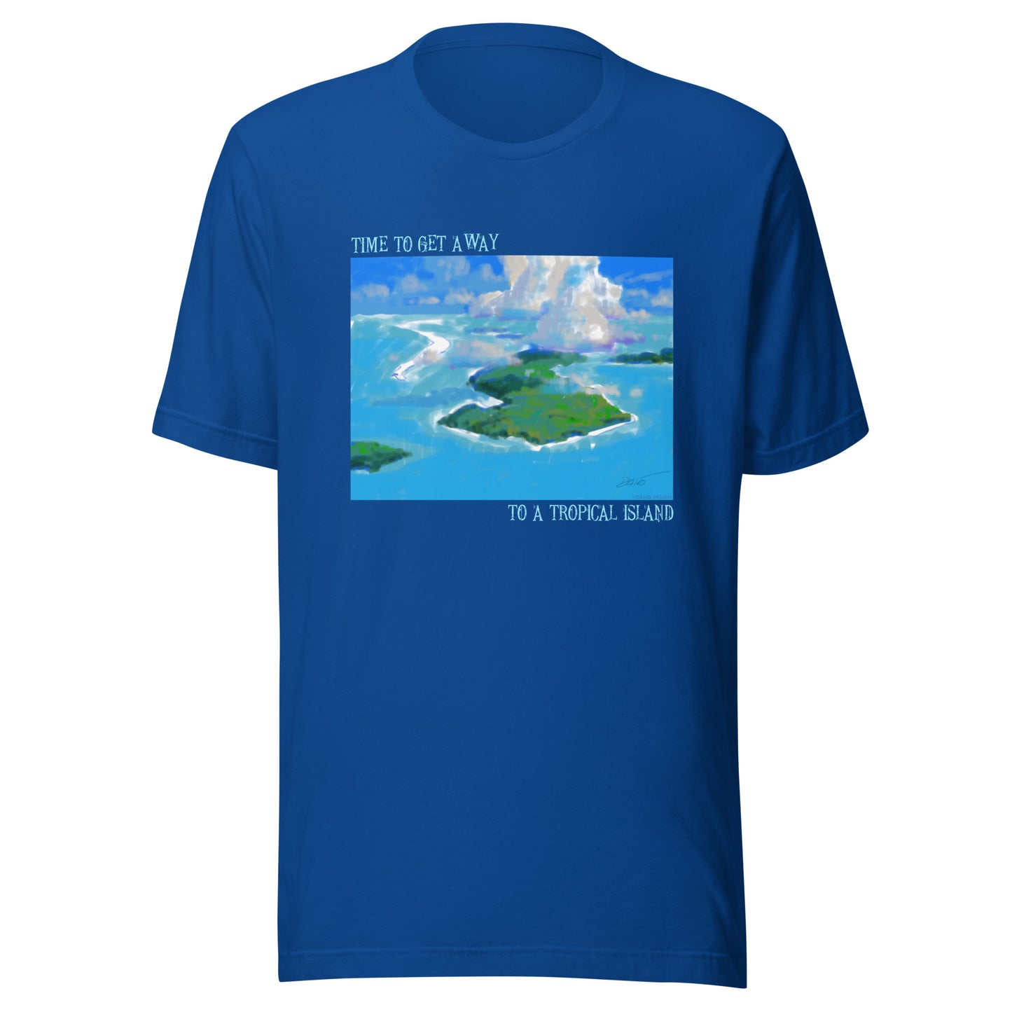 Time to Get Away - Island - Light Font - Unisex t-shirt