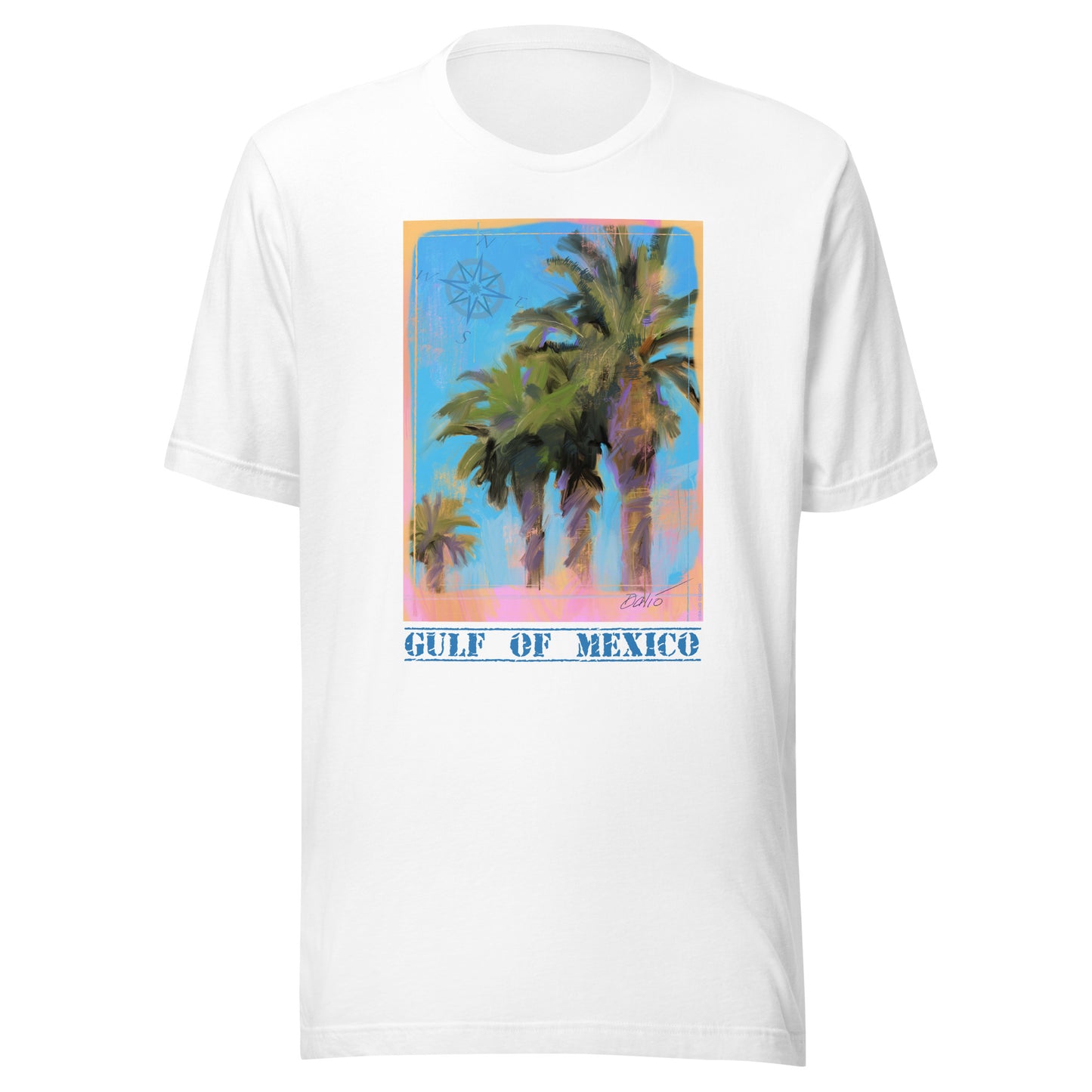 Gulf of Mexico - Palms - Dark Font - Unisex t-shirt