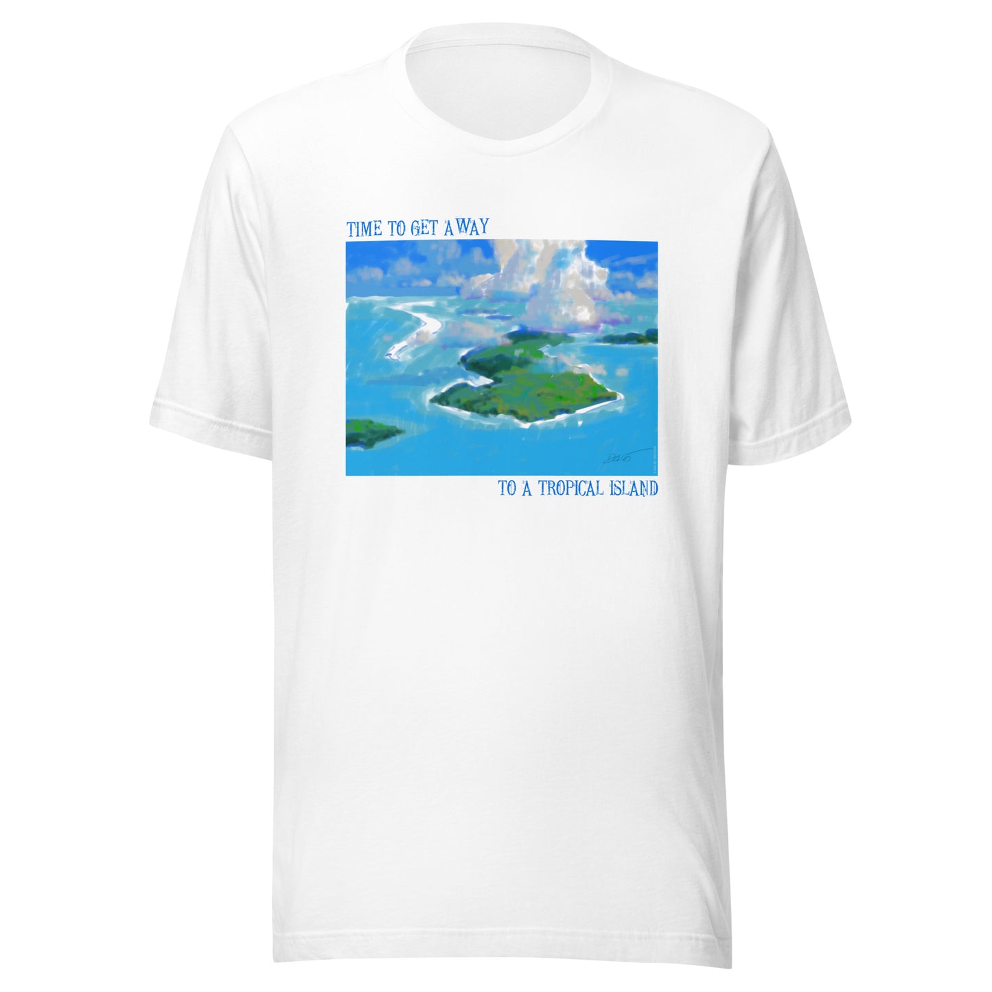 Time to Get Away - Island - Dark Font - Unisex t-shirt