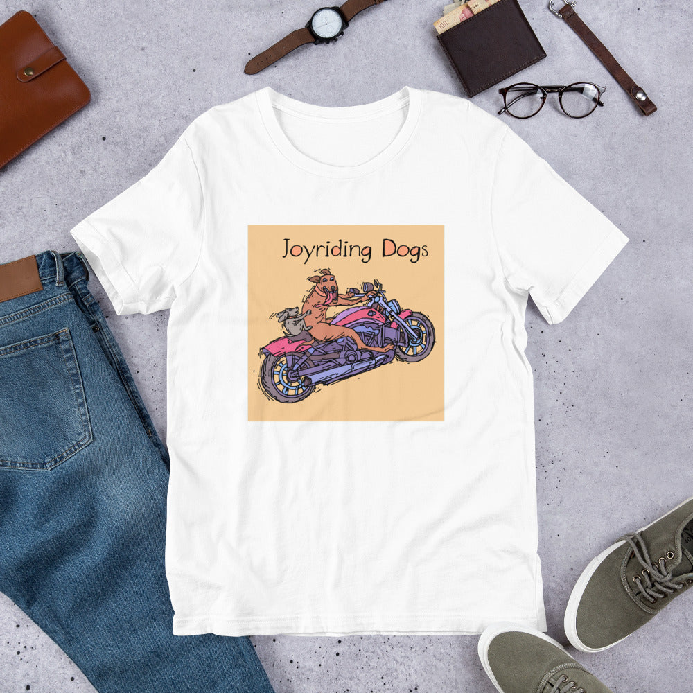 Joyriding Dogs - Two Riders Red Motorcycle - Unisex t-shirt