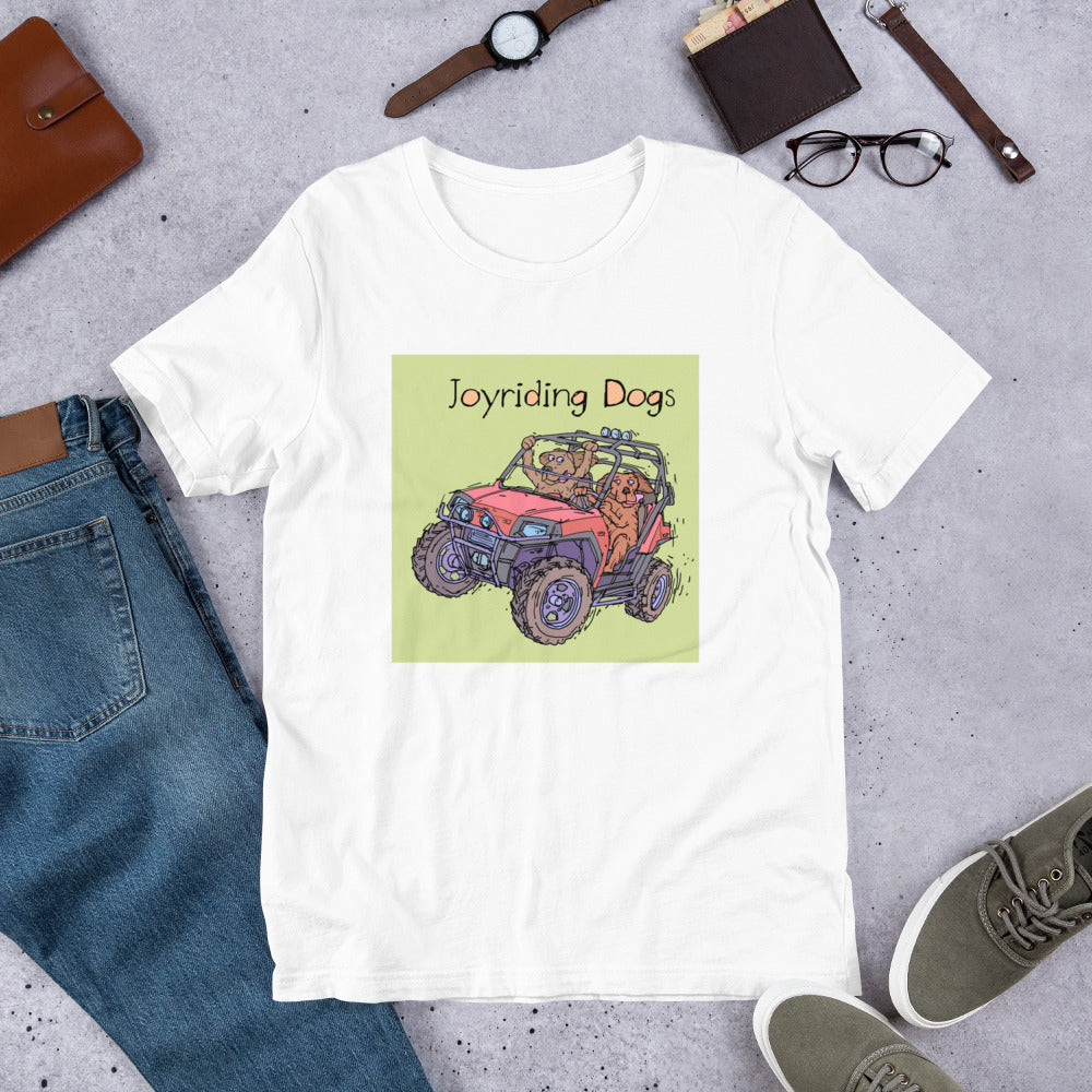 Joyriding Dogs - Two Riders in one Red ATV - Unisex t-shirt