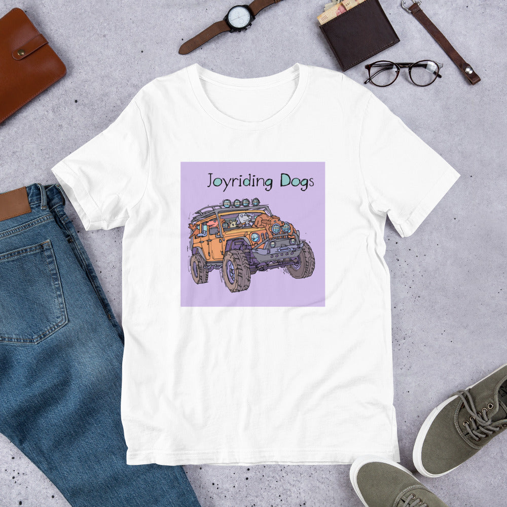 Joy Riding Dogs - Yellow Jeep - Unisex t-shirt