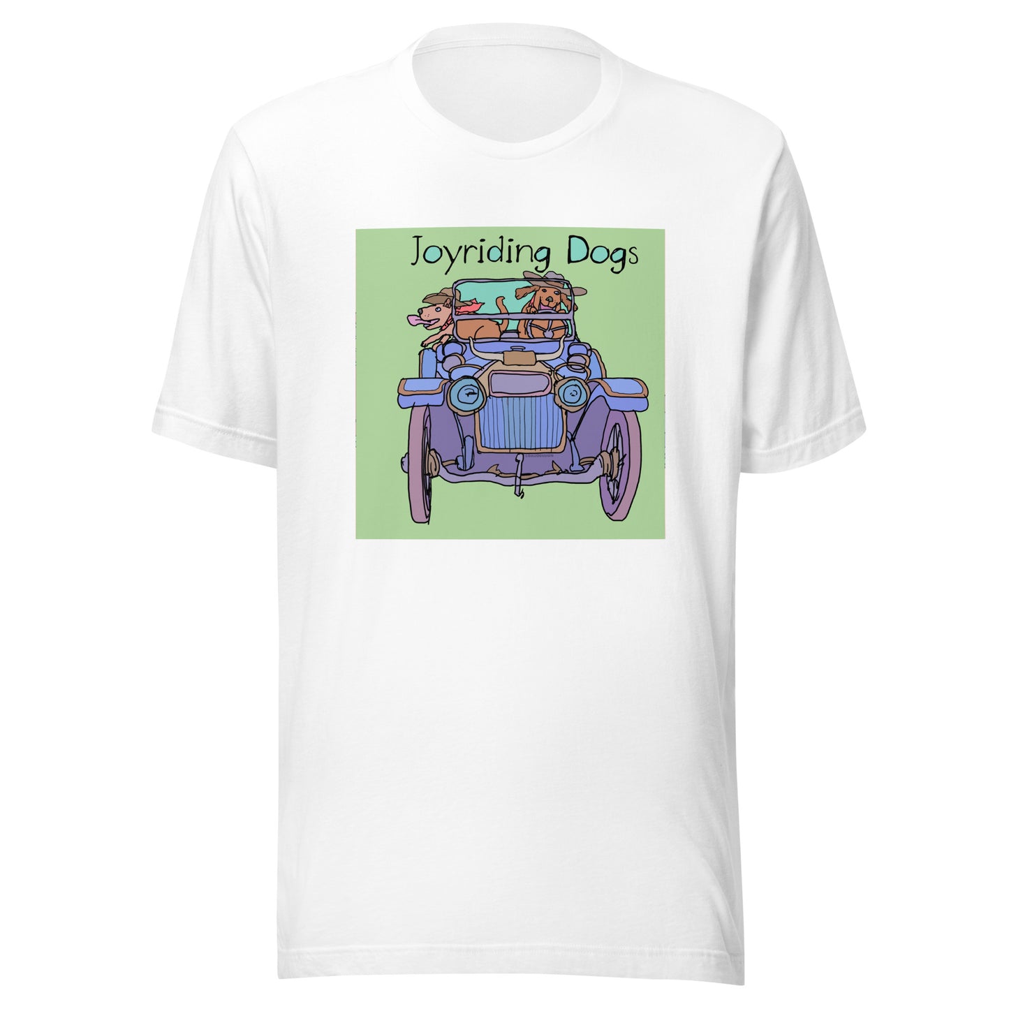 Cowboy Joyriding Dogs - Blue Car - Unisex t-shirt