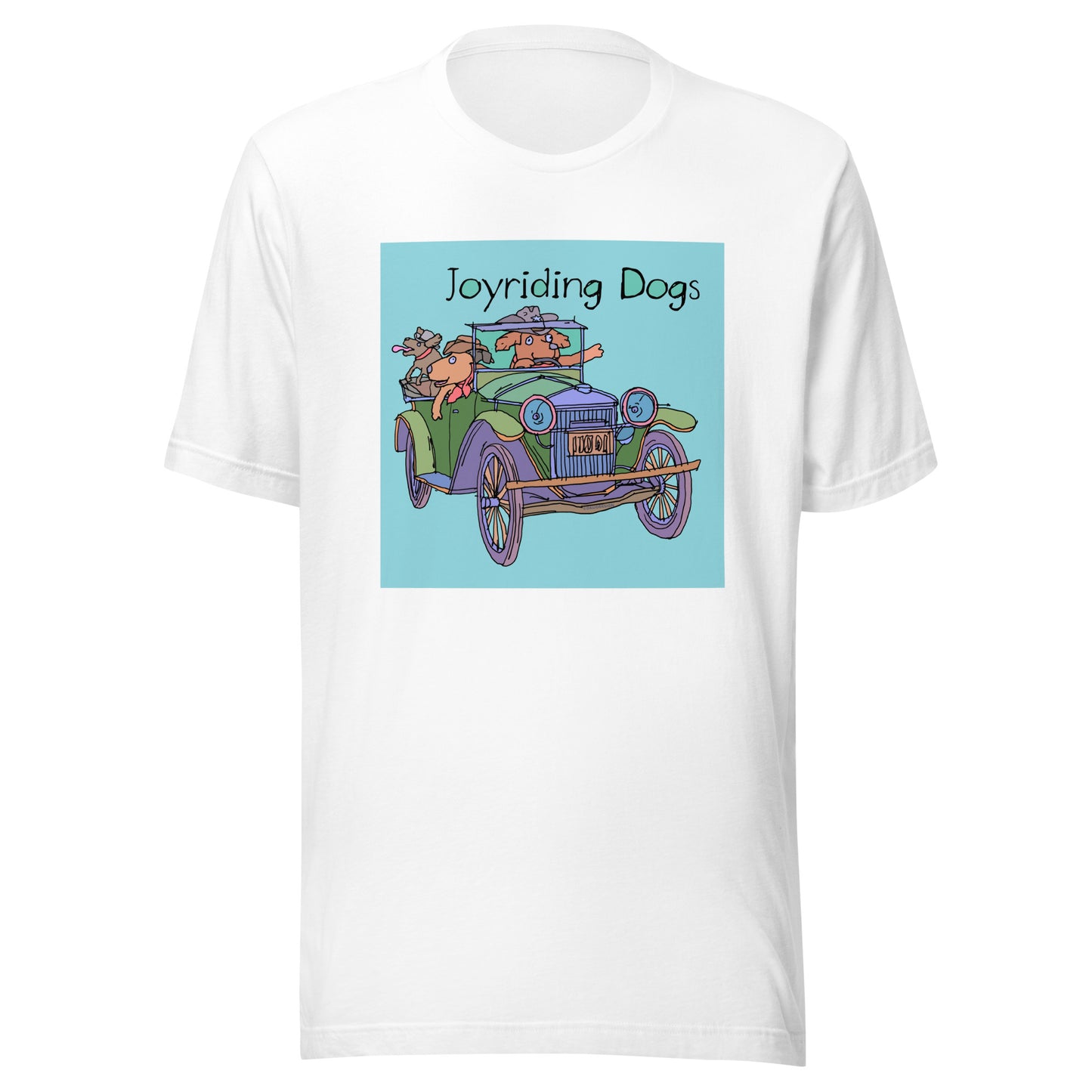 Cowboy Joyriding Dogs - Green Car - Unisex t-shirt