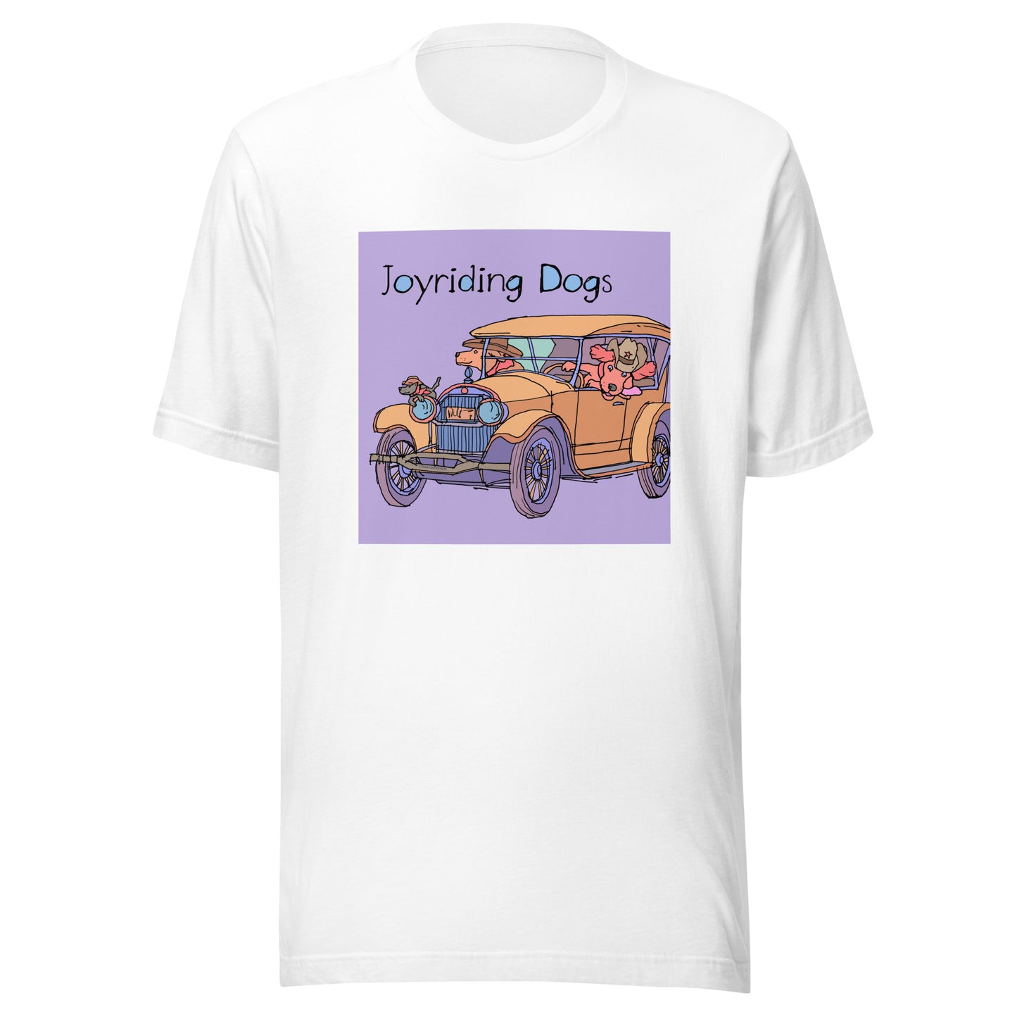 Cowboy Joyriding Dogs - Yellow Car - Unisex t-shirt