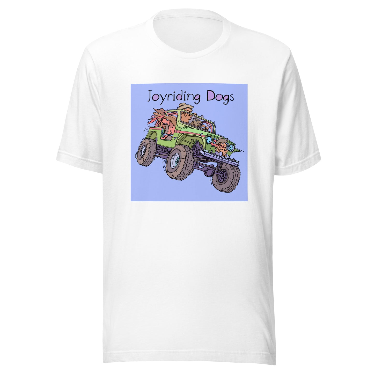 Cowboy Joyriding Dogs - Green Jeep - Unisex t-shirt