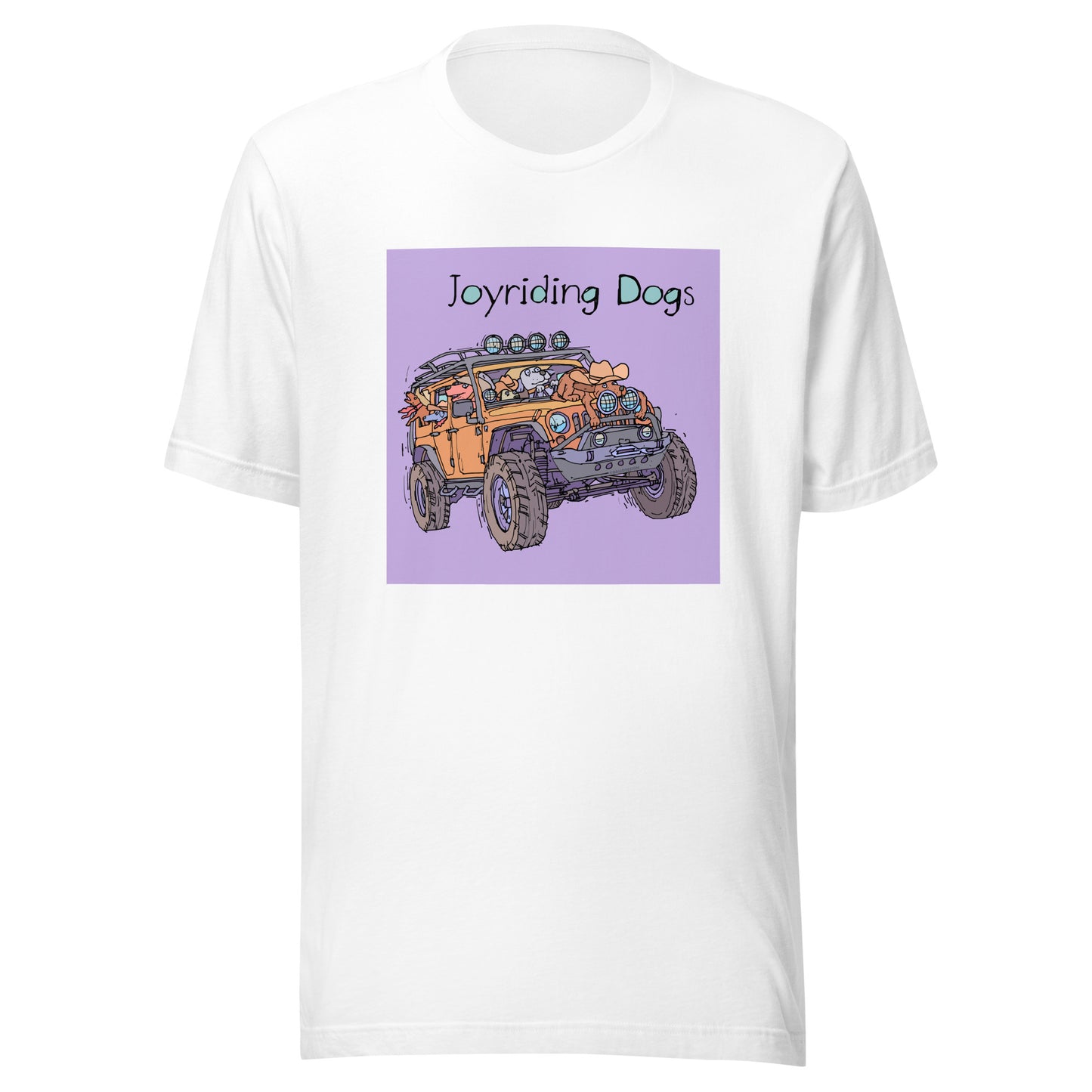 Cowboy Joyriding Dogs - Yellow Jeep - Unisex t-shirt