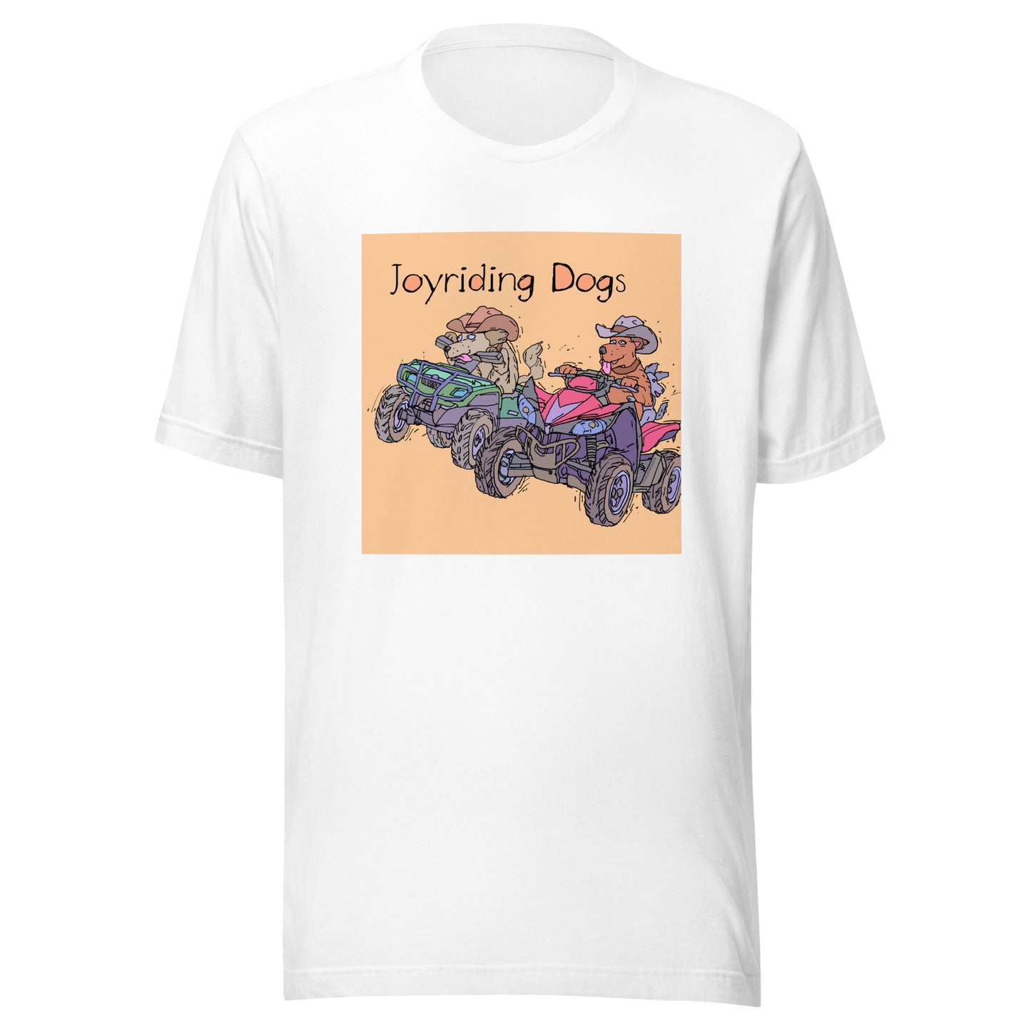 Cowboy Joyriding Dogs - Two ATVs - Unisex t-shirt