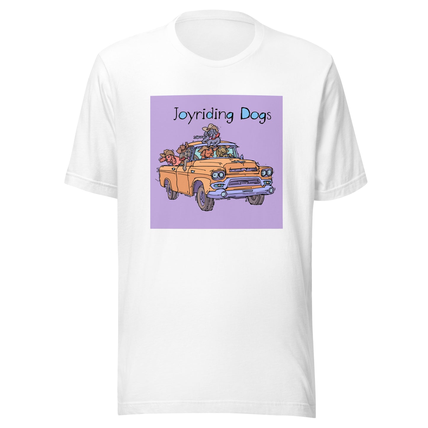 Cowboy Joyriding Dogs - Yellow Pickup - Unisex t-shirt