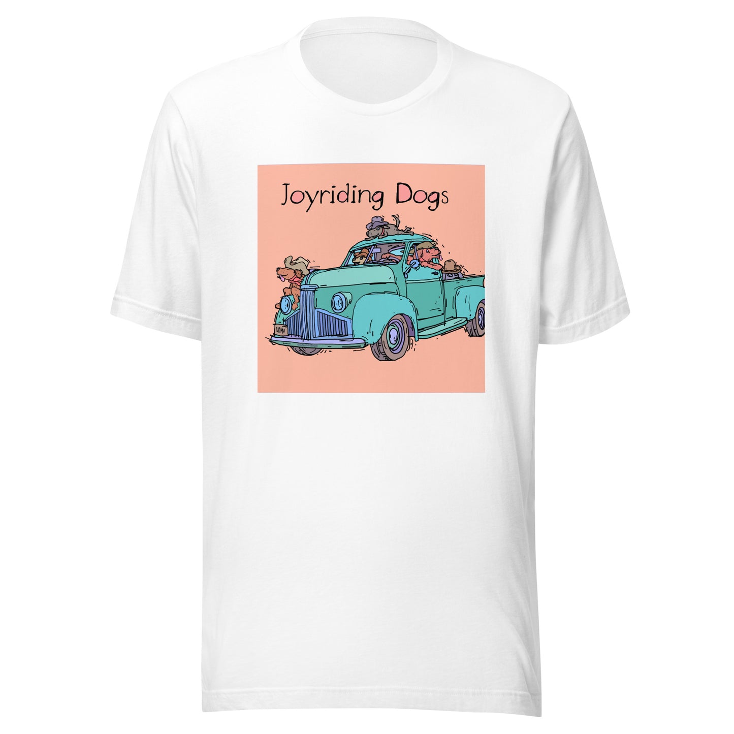 Cowboy Joyriding Dogs - Green Pickup - Unisex t-shirt