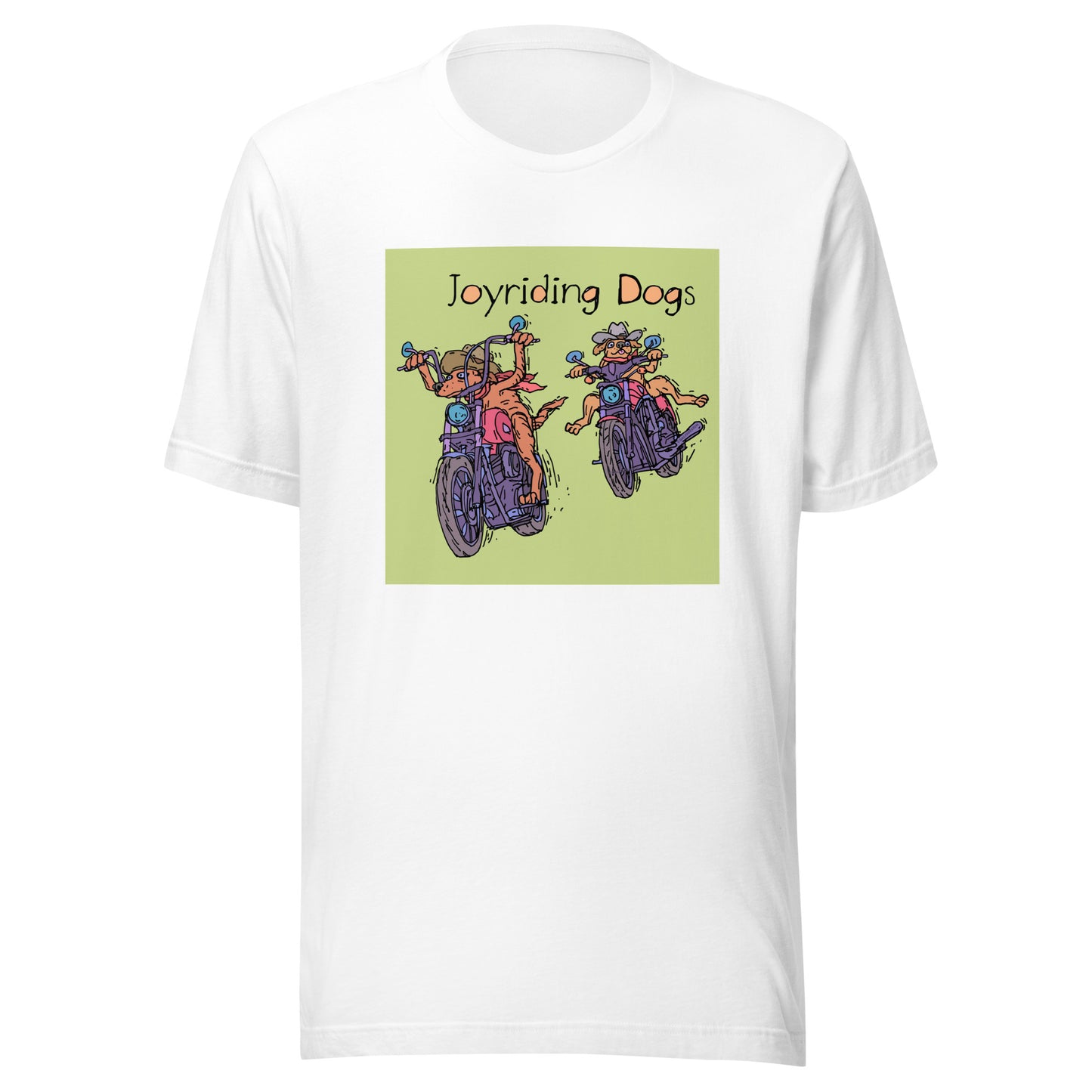 Cowboy Joyriding Dogs - Two Motorcycles - Unisex t-shirt