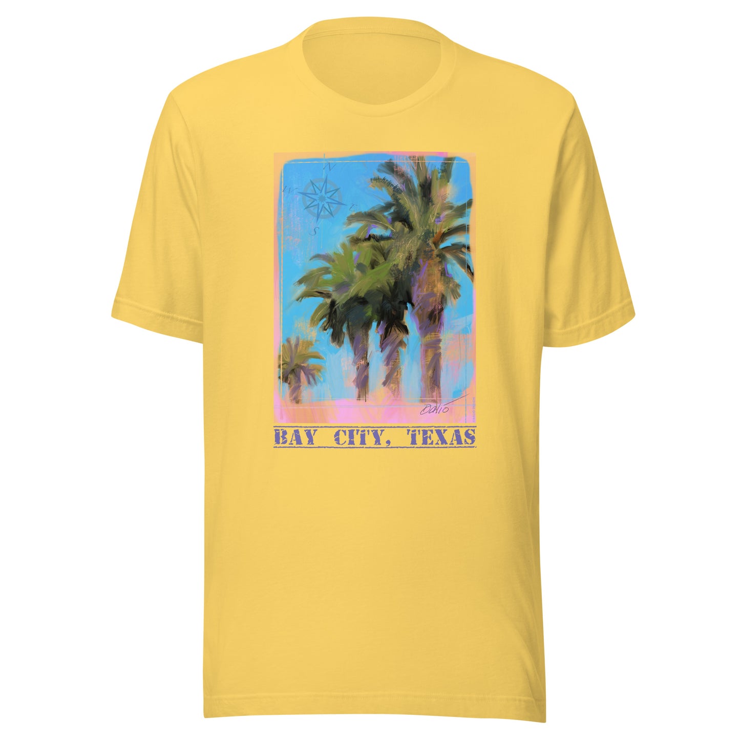 Bay City, Texas - Palms - Dark Font - Unisex t-shirt