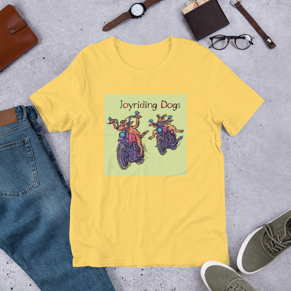 Joyriding Dogs - Two Motorcycles - Unisex t-shirt