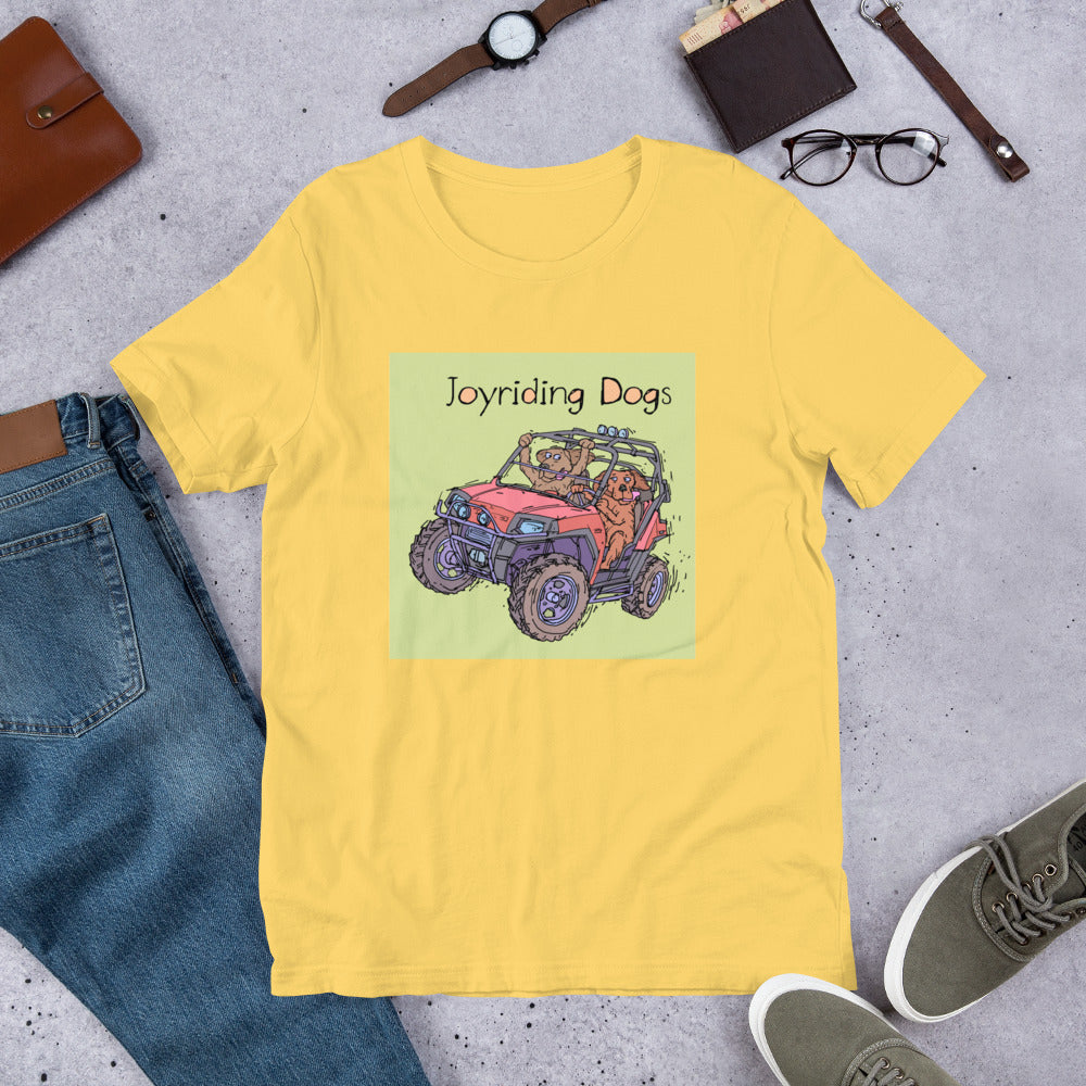 Joyriding Dogs - Two Riders in one Red ATV - Unisex t-shirt