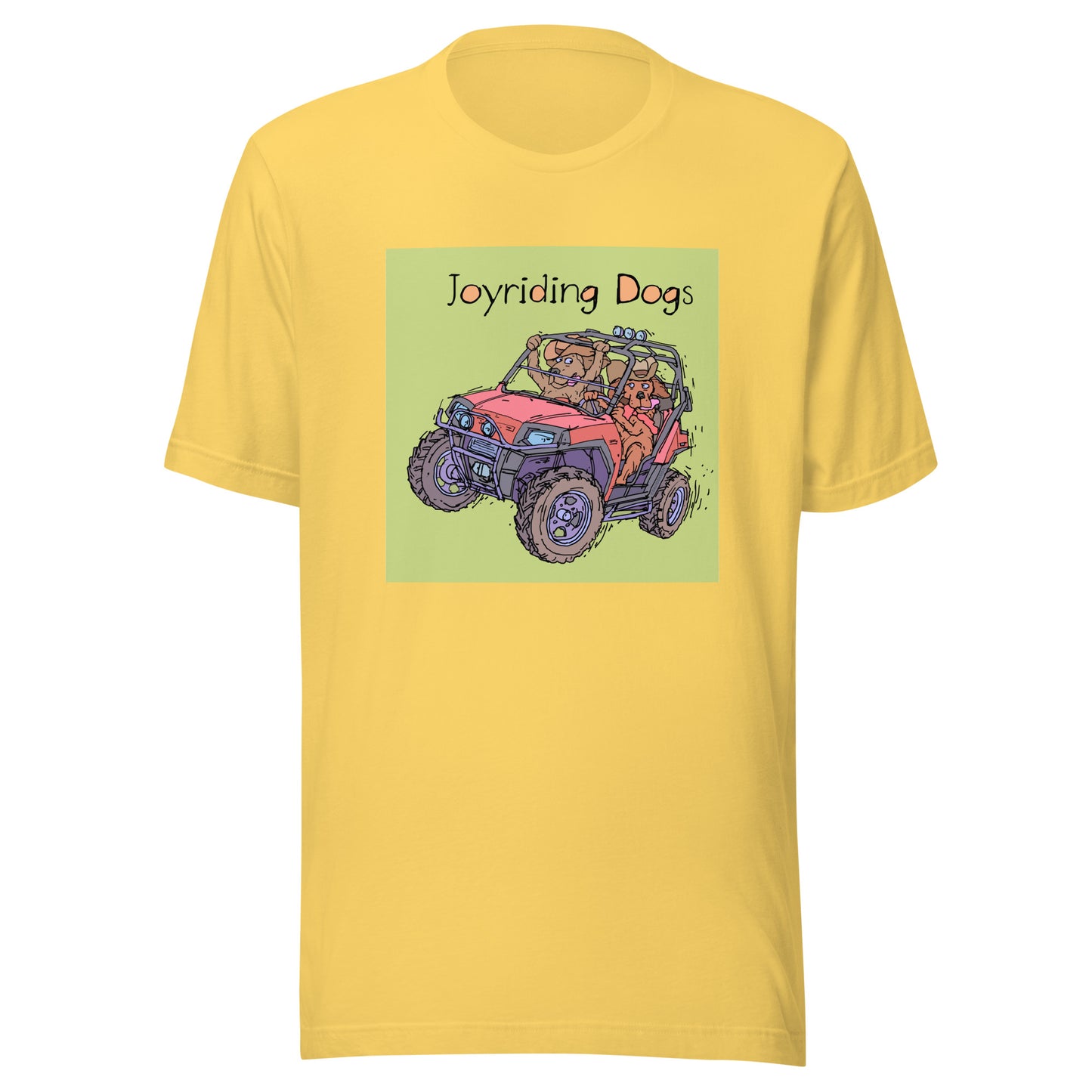 Cowboy Joiyriding Dogs - Two Riders in One Red ATV - Unisex t-shirt