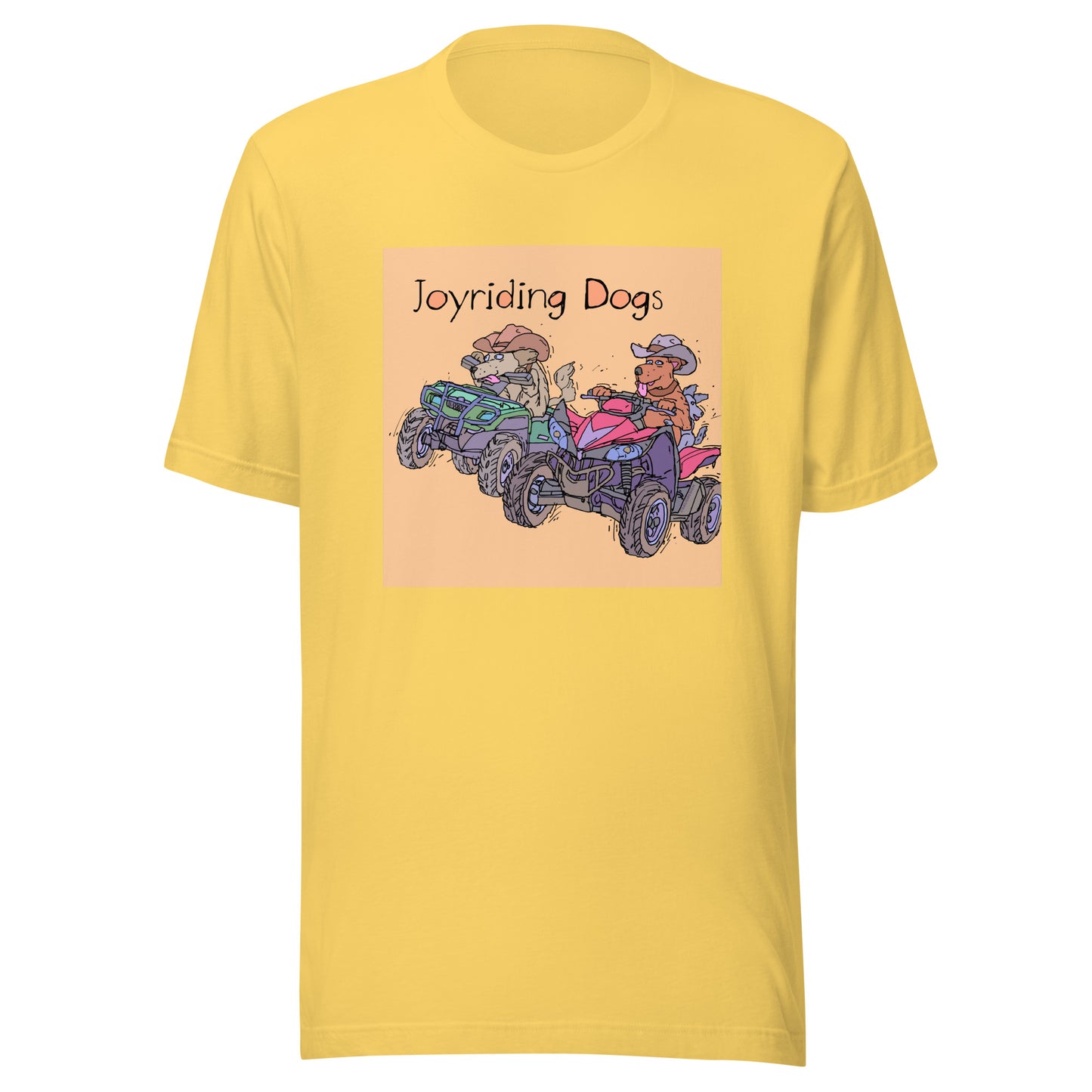 Cowboy Joyriding Dogs - Two ATVs - Unisex t-shirt