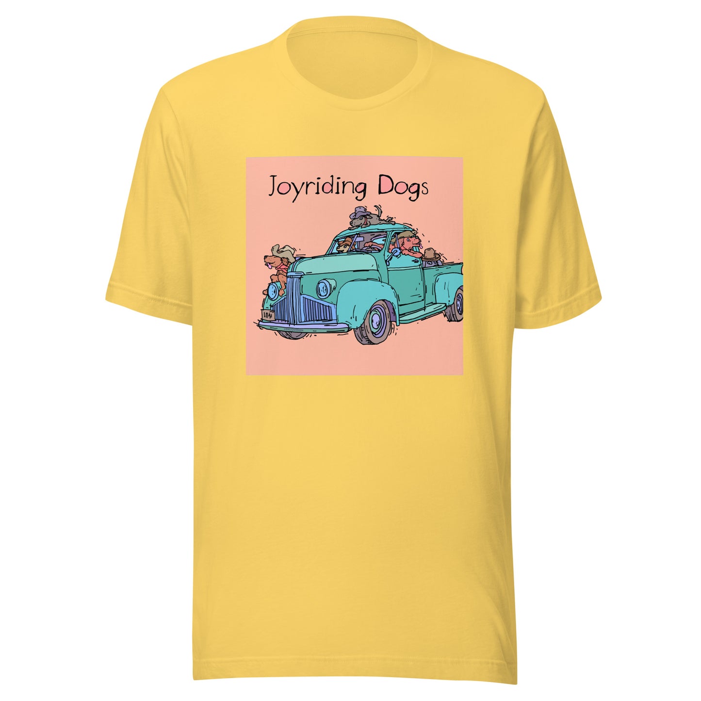 Cowboy Joyriding Dogs - Green Pickup - Unisex t-shirt