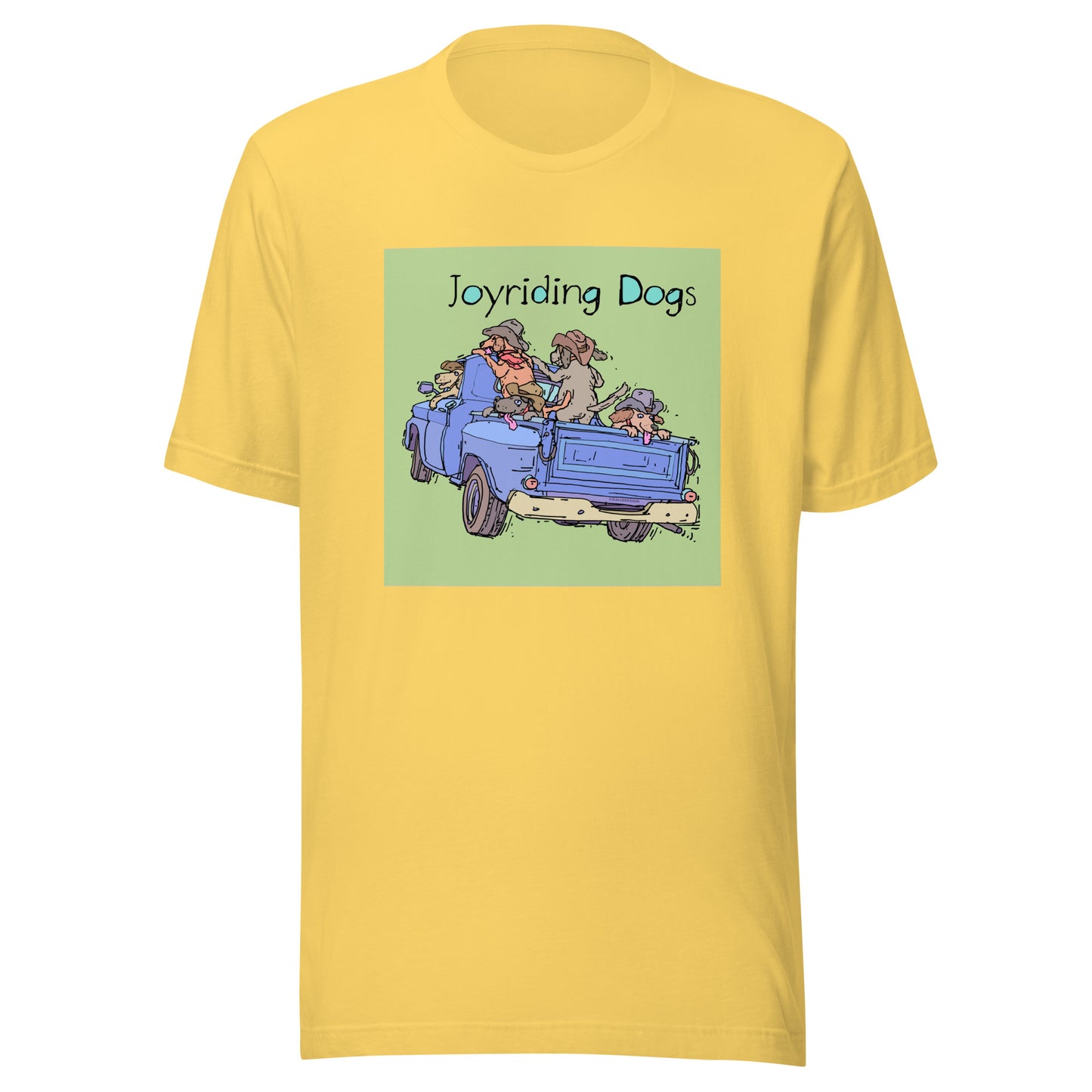 Cowboy Joyriding Dogs - Blue Pickup - Unisex t-shirt