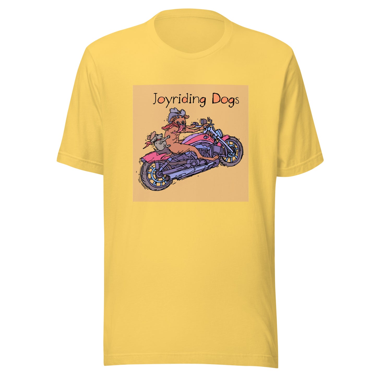 Cowboy Joyriding Dogs - Two Riders Red Motorcycle - Unisex t-shirt