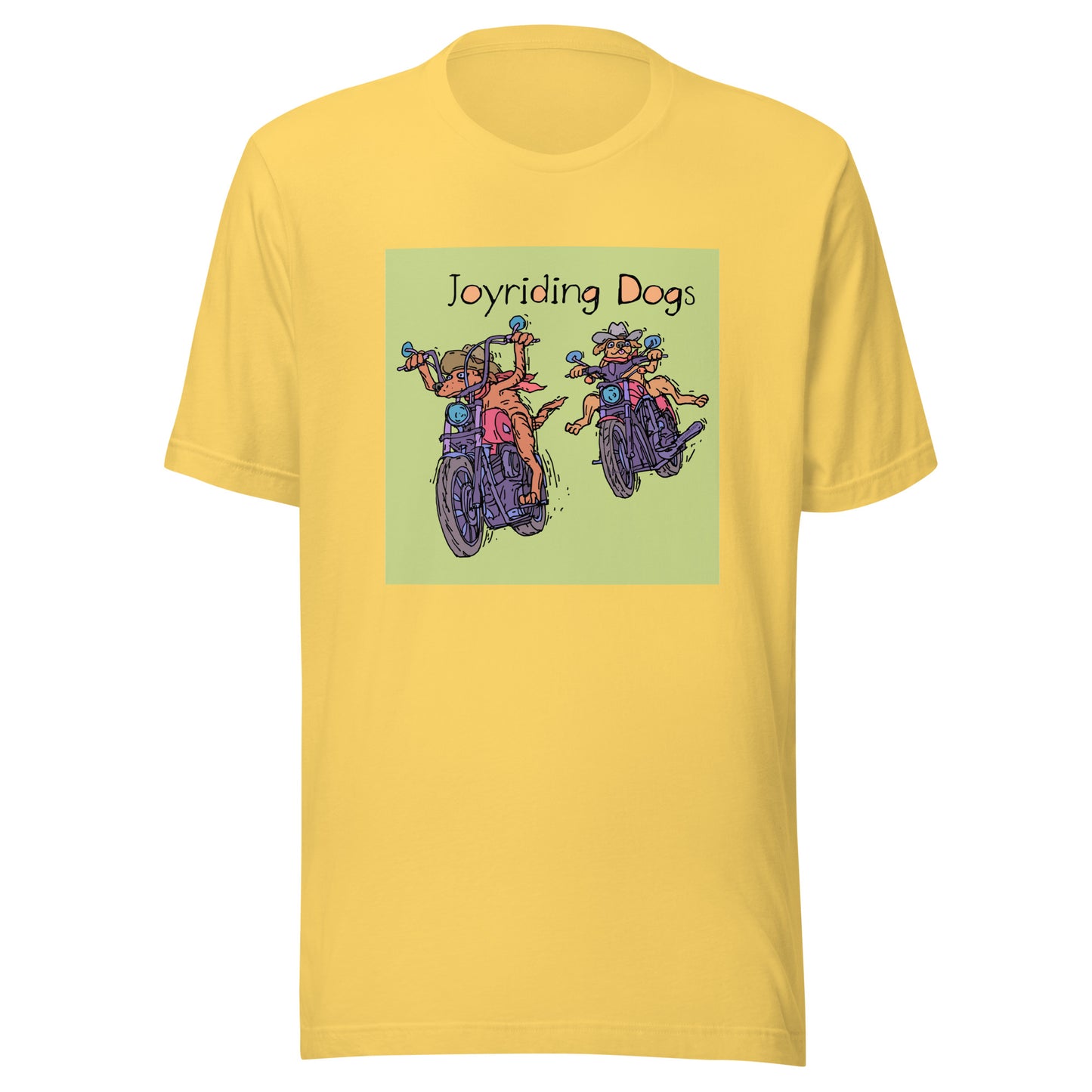 Cowboy Joyriding Dogs - Two Motorcycles - Unisex t-shirt