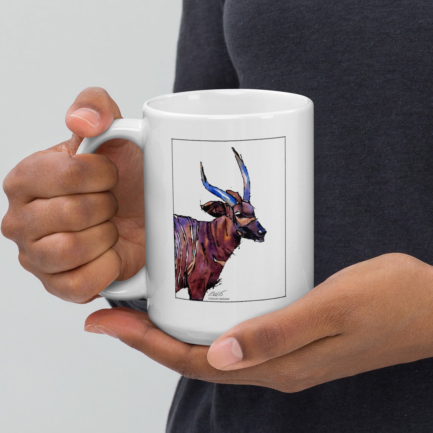 Bongo - 15oz White glossy mug - image on both sides