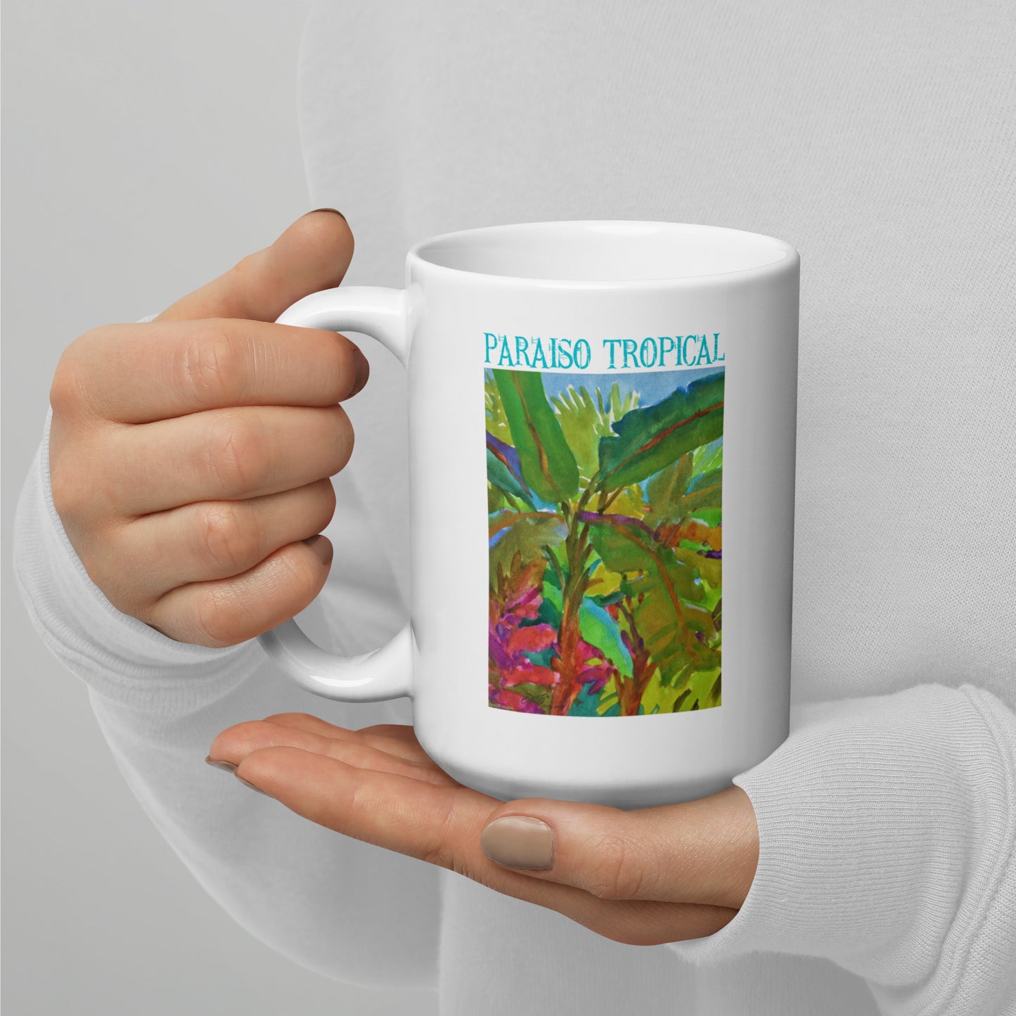 Paraiso Tropical - 15 oz White glossy mug - designs on both sides