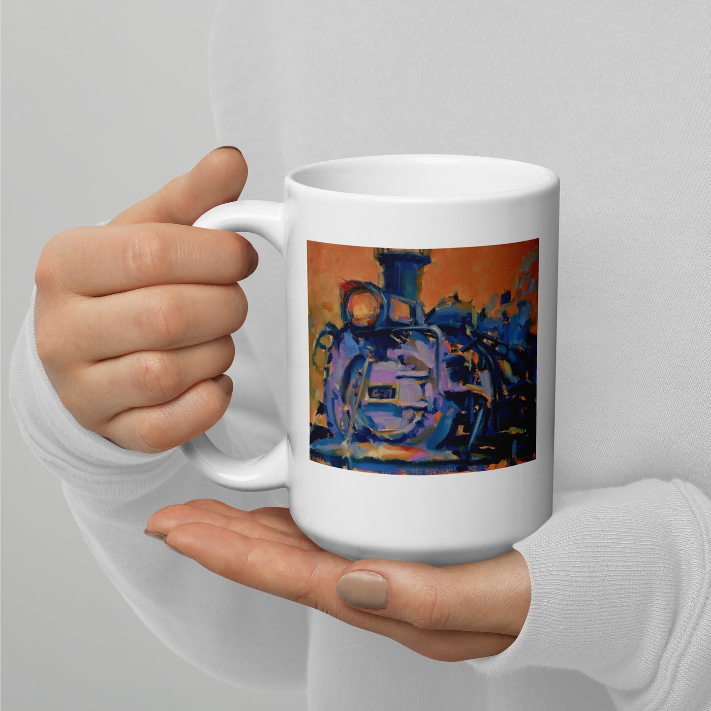 Engine 487 - 15 oz White glossy mug - designs on both sides